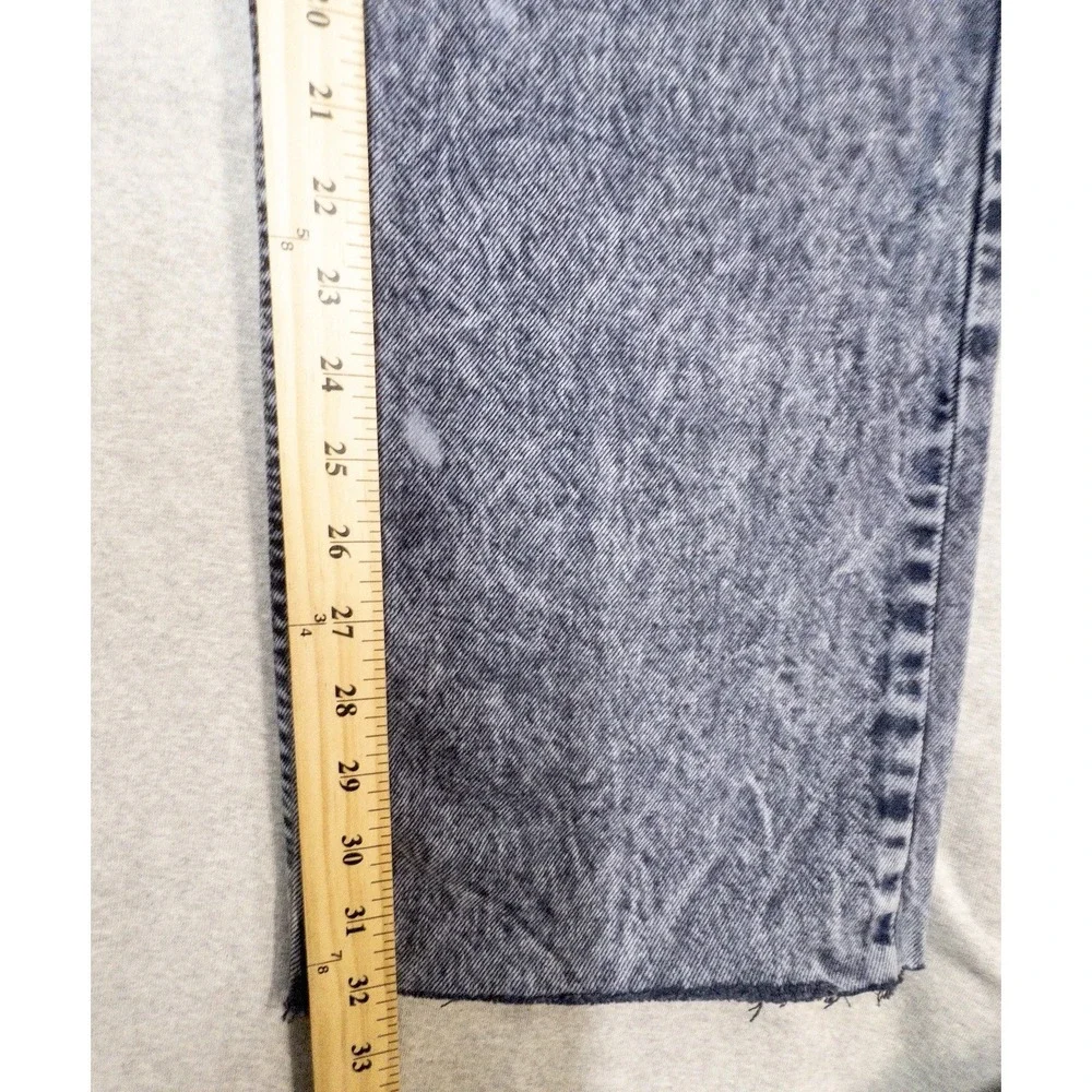 Vtg 1997 Levis 565 Wide Leg Womens 12 Rough Hem Made In USA Stone‎ Wash